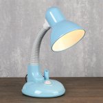 Лампа настольная Е27, "Капелька" с подставкой для ручек,(220В) голубая (304В)