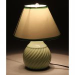 Лампа настольная "Волны", 22 см, 220V, зеленая