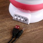 Ночник-проектор "Звёздное небо", вращение, (4ААА или USB) розовый 12*10 см