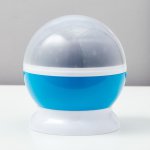 Ночник-проектор "Звёздное небо", вращение, (4ААА или USB) голубой 12*10 см