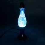 Светильник ночник Лава лампа  "Капля" с блестками, h=38см, (220В) синий