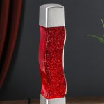 Светильник ночник Лава лампа "Призма" с блестками, h=42 см, (220В) красный