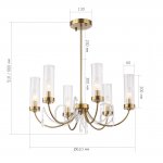 SL1400.303.06 Люстра подвесная ST-Luce Латунь/Латунь, Прозрачный E14 6*40W ILLUMIA