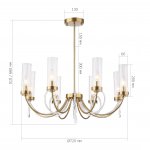 SL1400.303.08 Люстра подвесная ST-Luce Латунь/Латунь, Прозрачный E14 8*40W ILLUMIA