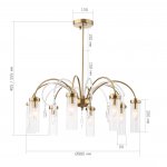 SL1401.303.10 Люстра подвесная ST-Luce Латунь/Латунь, Прозрачный E14 10*40W Luminera