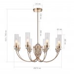 SL1402.203.08 Люстра подвесная ST-Luce Латунь/Прозрачный E14*8 40W Elegra