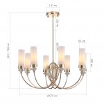 SL1402.253.08 Люстра подвесная ST-Luce Латунь/Прозрачный E14*8 40W Elegra