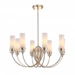 SL1402.253.08 Люстра подвесная ST-Luce Латунь/Прозрачный E14*8 40W Elegra