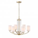 SL1403.303.06 Люстра подвесная ST-Luce Латунь/Прозрачный E27*6 40W OPALUS
