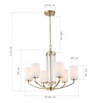 SL1403.303.06 Люстра подвесная ST-Luce Латунь/Прозрачный E27*6 40W OPALUS