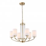 SL1403.303.06 Люстра подвесная ST-Luce Латунь/Прозрачный E27*6 40W OPALUS
