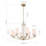 SL1403.303.08 Люстра подвесная ST-Luce Латунь/Прозрачный E27*8 40W OPALUS