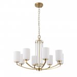 SL1403.303.08 Люстра подвесная ST-Luce Латунь/Прозрачный E27*8 40W OPALUS