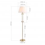 SL1403.305.01 Светильник напольный ST-Luce Латунь/Прозрачный E27*1 40W OPALUS