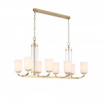 SL1403.333.08 Люстра подвесная ST-Luce Латунь/Прозрачный E27*8 40W OPALUS