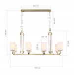 SL1403.333.08 Люстра подвесная ST-Luce Латунь/Прозрачный E27*8 40W OPALUS