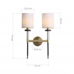 SL1404.301.02 Светильник настенный ST-Luce Латунь/Прозрачный E14*2 40W VERITAS