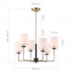 SL1404.303.06 Люстра подвесная ST-Luce Латунь/Прозрачный E14*6 40W VERITAS