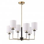 SL1404.303.06 Люстра подвесная ST-Luce Латунь/Прозрачный E14*6 40W VERITAS