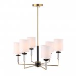 SL1404.303.06 Люстра подвесная ST-Luce Латунь/Прозрачный E14*6 40W VERITAS