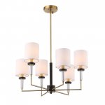 SL1404.303.06 Люстра подвесная ST-Luce Латунь/Прозрачный E14*6 40W VERITAS