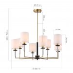 SL1404.303.08 Люстра подвесная ST-Luce Латунь/Прозрачный E14*8 40W VERITAS