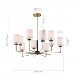 SL1404.303.10 Люстра подвесная ST-Luce Латунь/Прозрачный E14*10 40W VERITAS