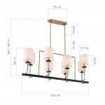 SL1404.338.08 Люстра подвесная ST-Luce Латунь/Прозрачный E14*8 40W VERITAS