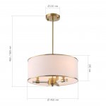 SL1407.302.03 Люстра подвесная ST-Luce Латунь/Прозрачный E14*3 40W AURELIA