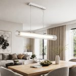 SL2010.103.01 Светильник подвесной ST-Luce Никель/Белый, Прозрачный LED 1*33W 3000K/4000K ENFYS