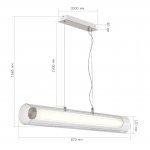 SL2010.103.01 Светильник подвесной ST-Luce Никель/Белый, Прозрачный LED 1*33W 3000K/4000K ENFYS
