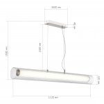 SL2010.113.01 Светильник подвесной ST-Luce Никель/Белый, Прозрачный LED 1*40W 3000K/4000K ENFYS