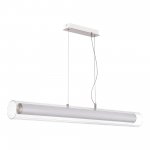 SL2010.113.01 Светильник подвесной ST-Luce Никель/Белый, Прозрачный LED 1*40W 3000K/4000K ENFYS