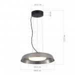 SL6019.413.01 Светильник подвесной ST-Luce Черный/Дымчатый, Белый LED 1*36W 3000K FORAY