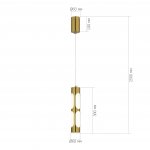 SL6237.303.01 Светильник подвесной ST-Luce латунь/белый LED 1*6W 4000K DALLAMOS