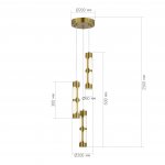 SL6237.303.03 Светильник подвесной ST-Luce латунь/белый LED 3*6W 4000K DALLAMOS