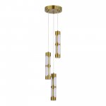 SL6237.303.03 Светильник подвесной ST-Luce латунь/белый LED 3*6W 4000K DALLAMOS