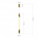 SL6237.303.38 Светильник подвесной ST-Luce латунь/белый LED 1*38W 4000K DALLAMOS