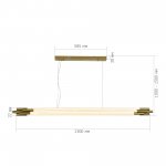 SL6237.303.58 Светильник подвесной ST-Luce латунь/белый LED 1*58W 4000K DALLAMOS