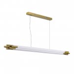 SL6237.303.58 Светильник подвесной ST-Luce латунь/белый LED 1*58W 4000K DALLAMOS