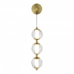 SL6520.301.01 Светильник настенный ST-Luce латунь/прозрачный с пузырьками воздуха LED 1*15W 4000K HELMI