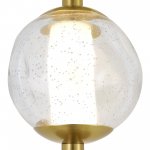 SL6520.301.01 Светильник настенный ST-Luce латунь/прозрачный с пузырьками воздуха LED 1*15W 4000K HELMI