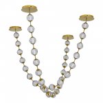 SL6520.303.16 Светильник подвесной ST-Luce латунь/прозрачный с пузырьками воздуха LED 1*80W 4000K HELMI