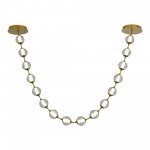 SL6520.303.16 Светильник подвесной ST-Luce латунь/прозрачный с пузырьками воздуха LED 1*80W 4000K HELMI