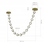 SL6520.303.18 Светильник подвесной ST-Luce латунь/прозрачный с пузырьками воздуха LED 1*90W 4000K HELMI