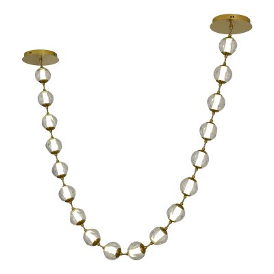 SL6520.303.18 Светильник подвесной ST-Luce латунь/прозрачный с пузырьками воздуха LED 1*90W 4000K HELMI