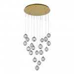 SL6520.303.20 Светильник подвесной ST-Luce латунь/прозрачный с пузырьками воздуха LED 1*100W 4000K HELMI