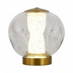 SL6520.304.01 Прикроватная лампа ST-Luce латунь/прозрачный с пузырьками воздуха LED 1*5W 4000K HELMI