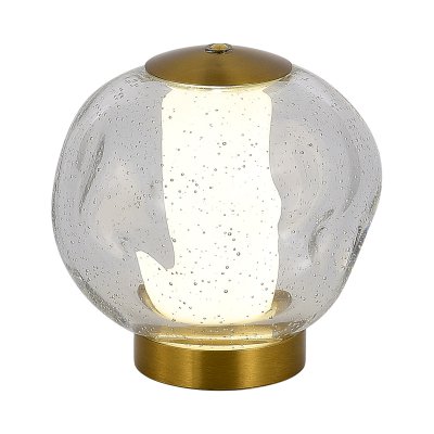 SL6520.304.01 Прикроватная лампа ST-Luce латунь/прозрачный с пузырьками воздуха LED 1*5W 4000K HELMI SL6520.304.01 Прикроватная лампа ST-Luce латунь/прозрачный с пузырьками воздуха LED 1*5W 4000K HELMI