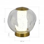 SL6520.304.01 Прикроватная лампа ST-Luce латунь/прозрачный с пузырьками воздуха LED 1*5W 4000K HELMI